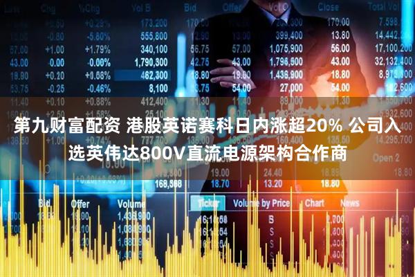 第九财富配资 港股英诺赛科日内涨超20% 公司入选英伟达800V直流电源架构合作商